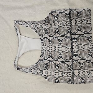 Snakeskin Print Crop Top
